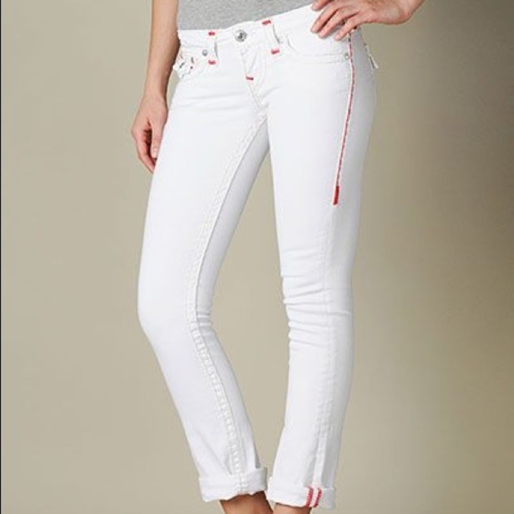 ‼️SOLD‼️Straight Leg Women white True ReligionJean - Picture 3 of 3